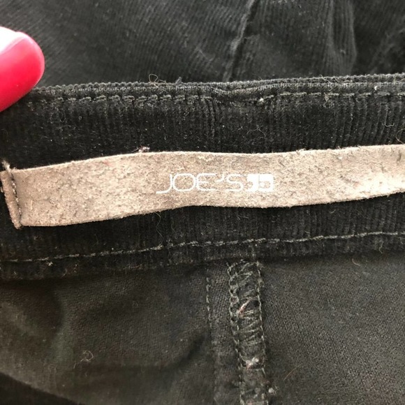 Joe's Jeans Chelsea Ankle Corduroy Pants Low Rise Black Skinny Stretch Crop 24 - Picture 6 of 8